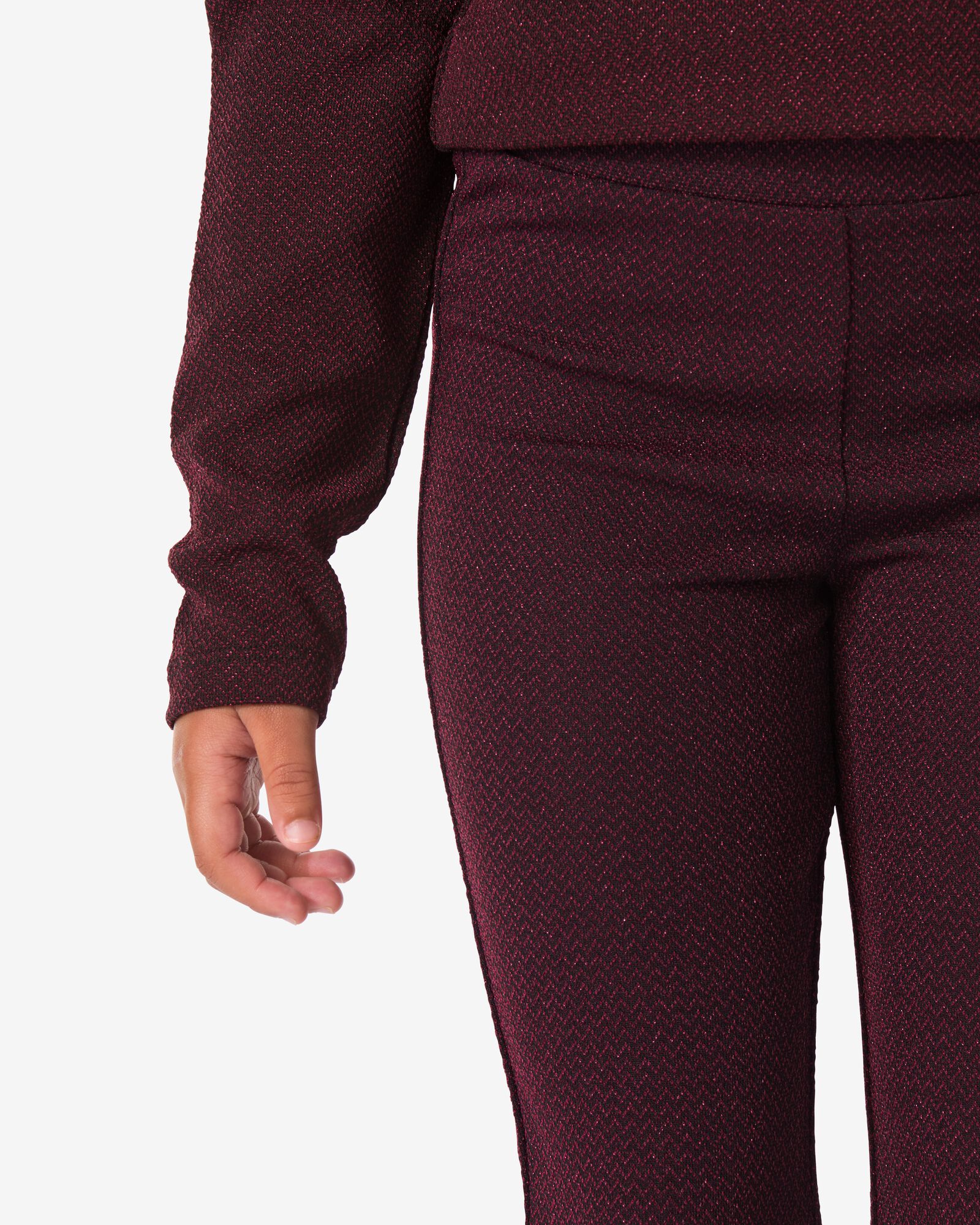 legging enfant paillet&eacute; bordeaux bordeaux - 30836902BURGUNDYRED - HEMA