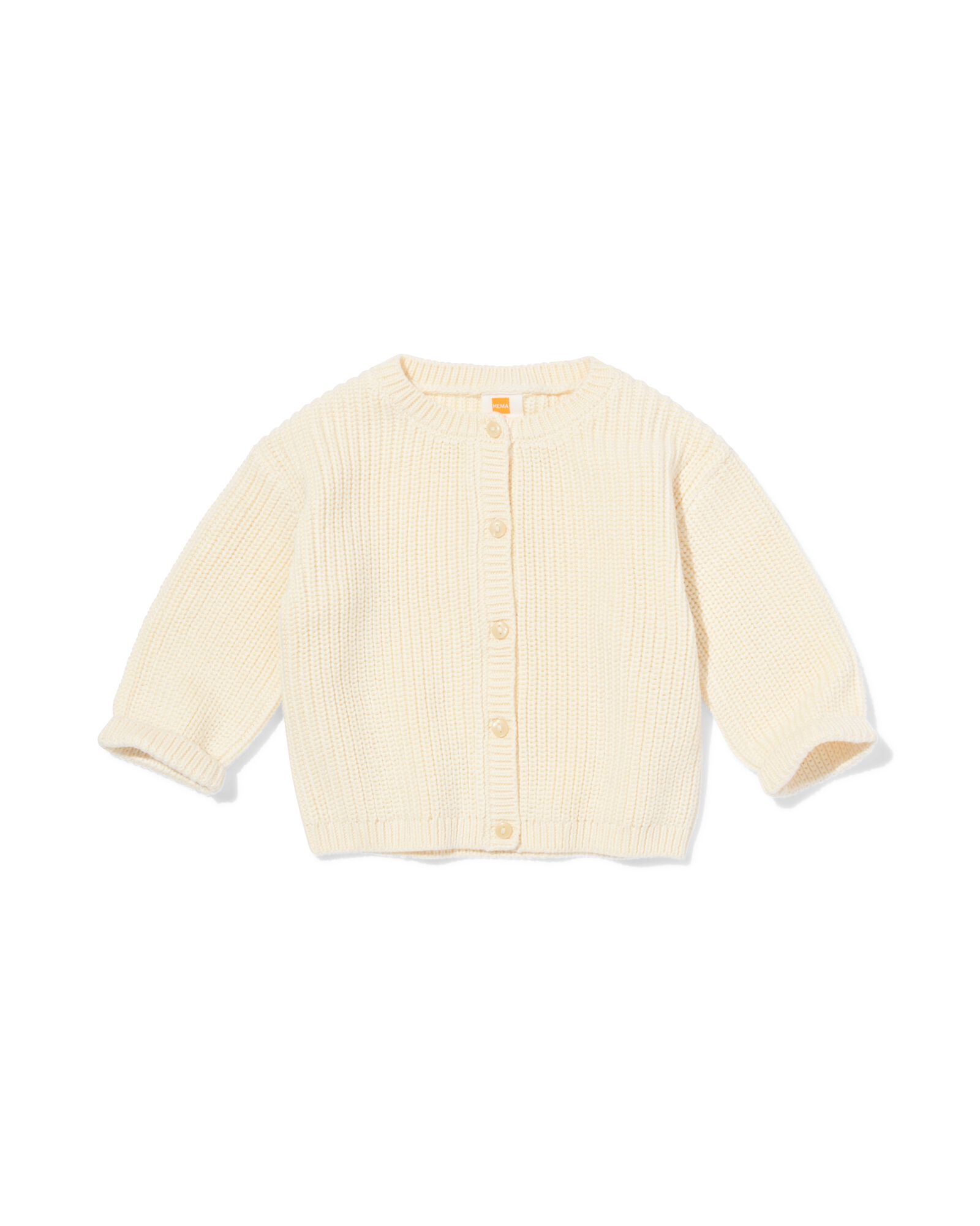 babyvest grofgebreid ecru ecru - 33005680ECRU - HEMA