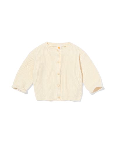 babyvest grofgebreid ecru ecru - 33005680ECRU - HEMA