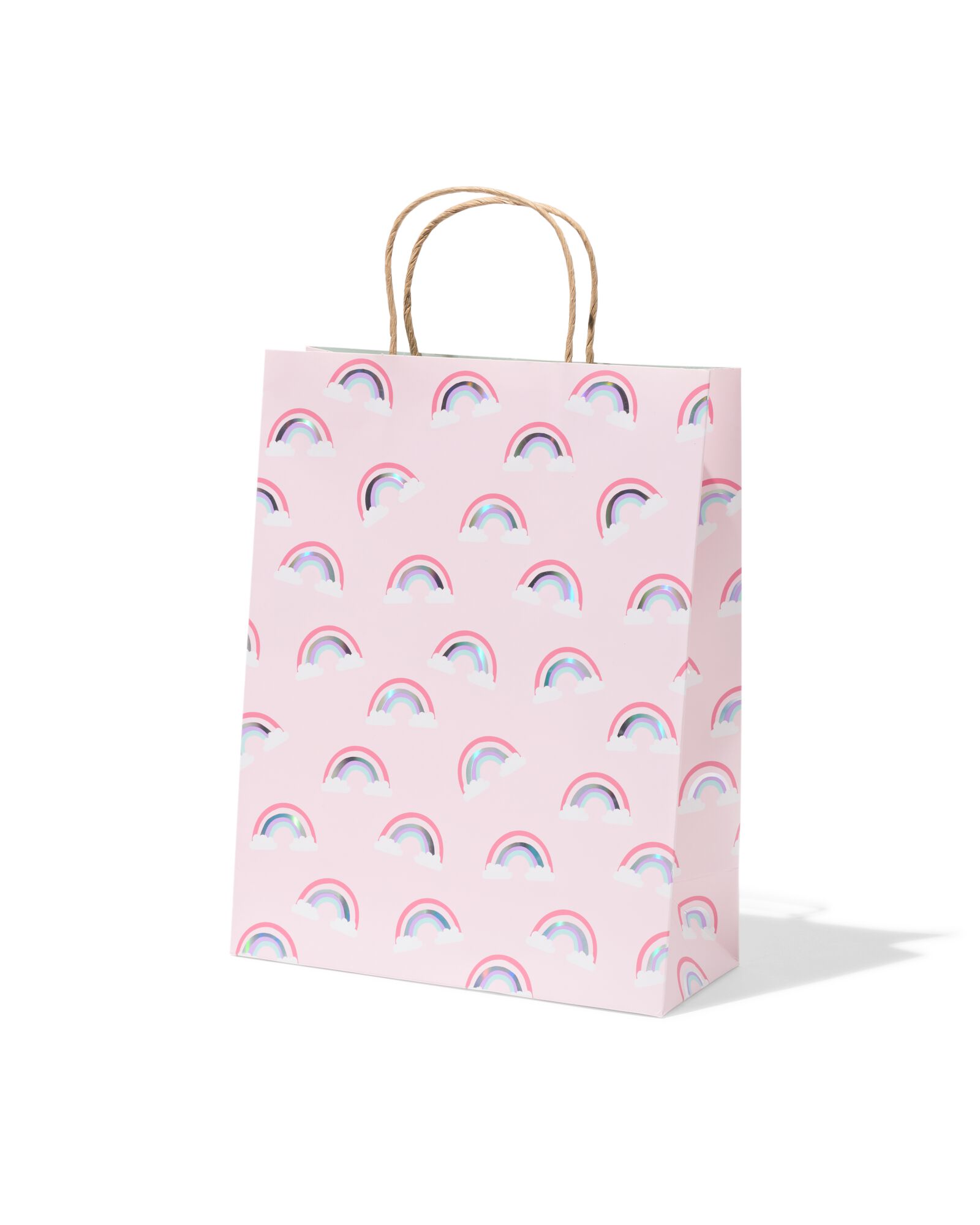 sac cadeau L 31x24cm papier arc-en-ciel - 14700697 - HEMA
