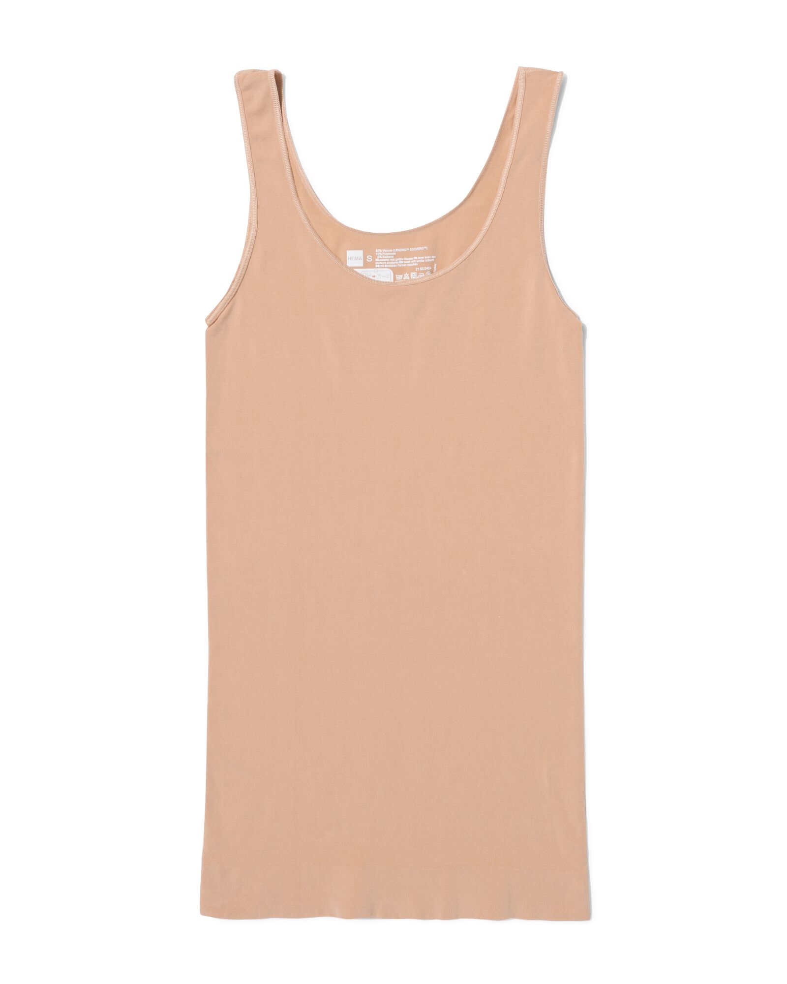 zwangerschapshemd naadloos beige beige - 21500453BEIGE - HEMA