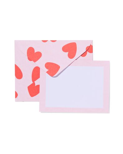 set enveloppe cadeau petits c&oelig;urs - 6 pi&egrave;ces - 14700555 - HEMA