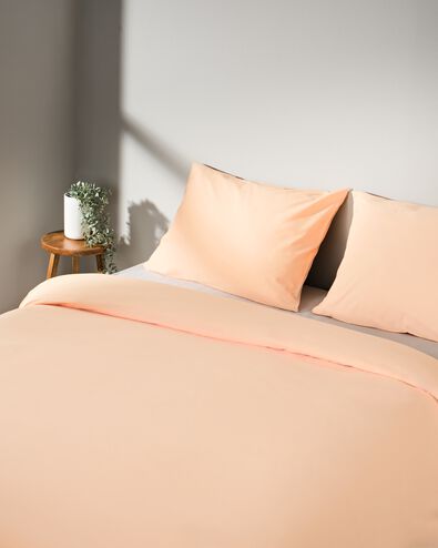 housse de couette 200x200/220cm coton doux p&ecirc;che - 5750059 - HEMA