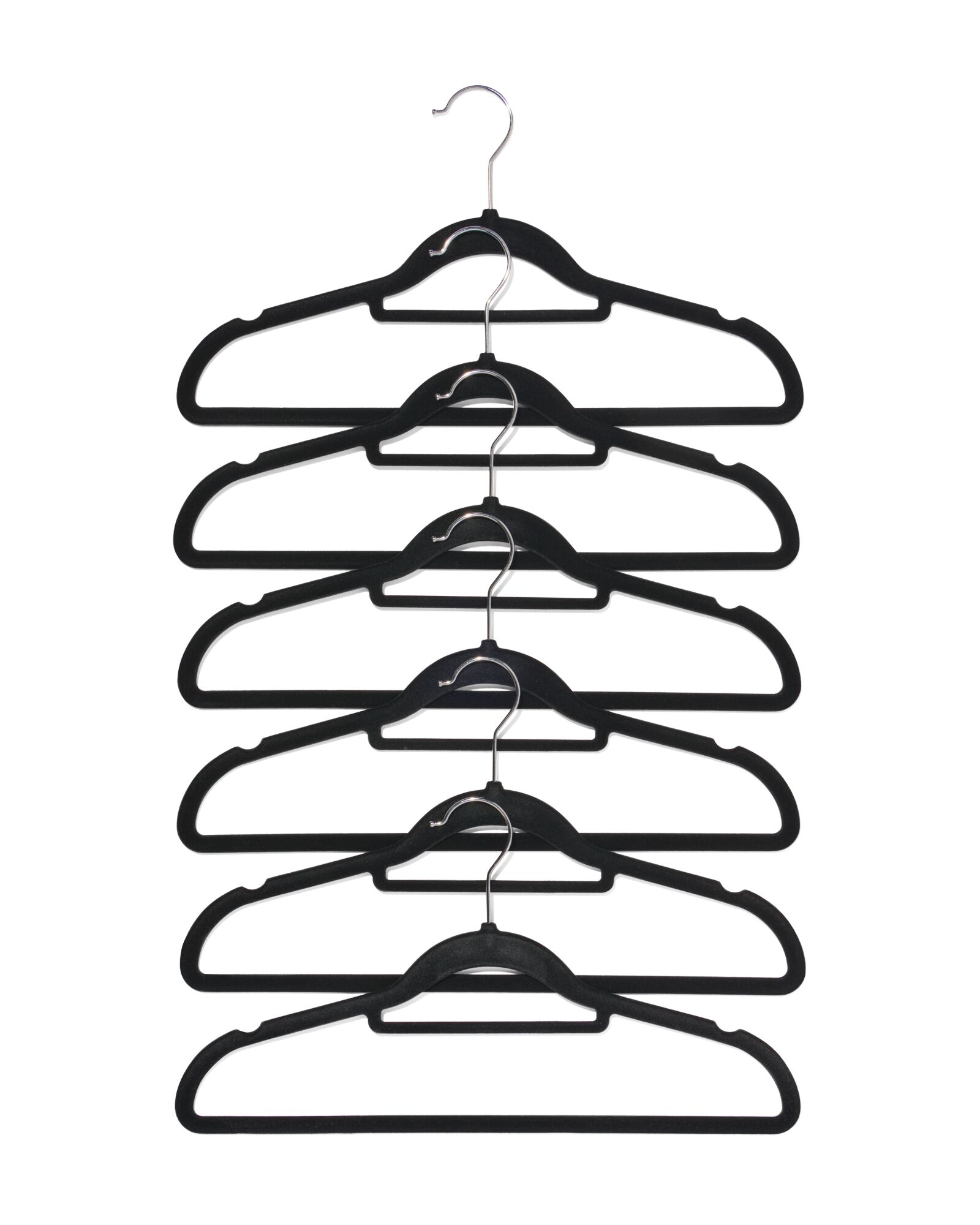 kledinghanger velours zwart - 6 stuks - 39800017 - HEMA