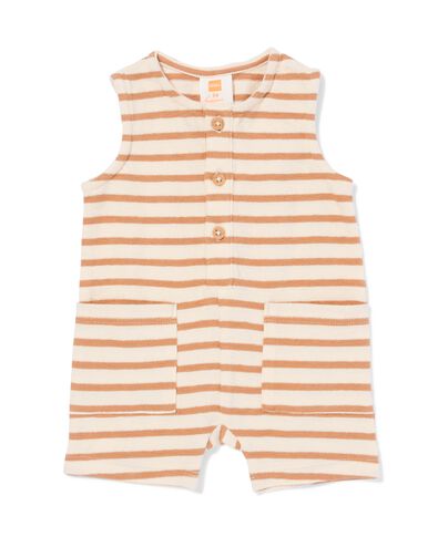 combinaison &eacute;volutive nouveau-n&eacute; jersey rayures marron marron - 33454820BROWN - HEMA