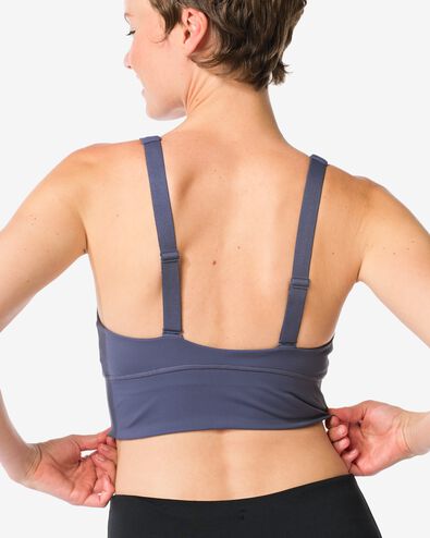 soutien-gorge de sport pr&eacute;form&eacute; maintien l&eacute;ger sans armatures bleu fonc&eacute; - 21700205DARKBLUE - HEMA