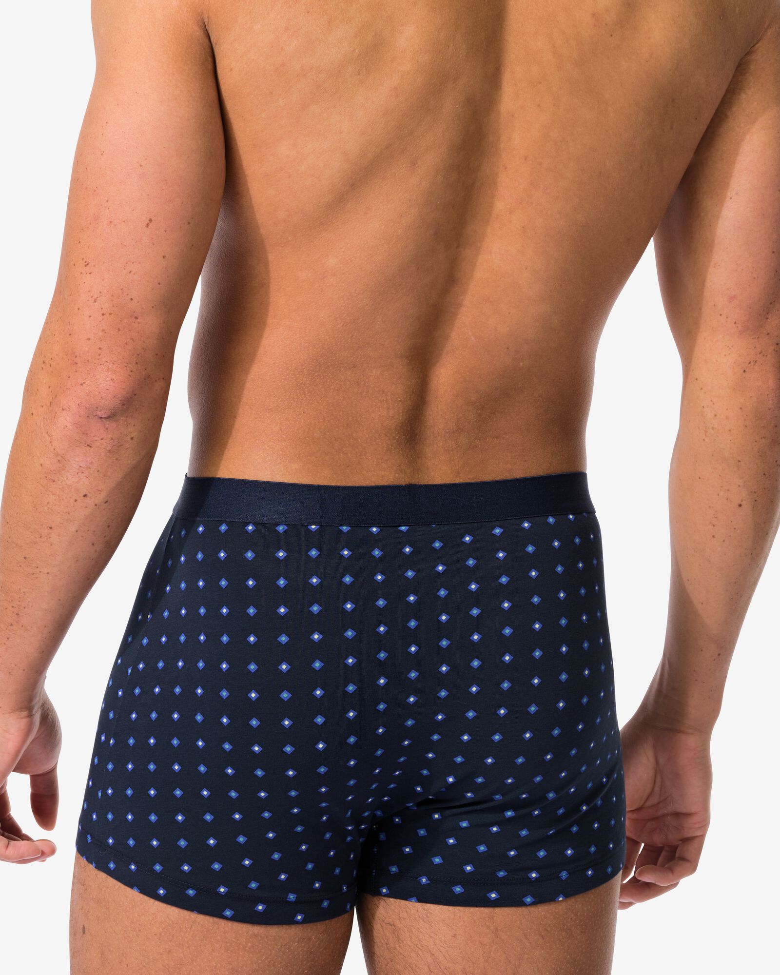 herenboxers kort donkerblauw donkerblauw - 19190280DARKBLUE - HEMA