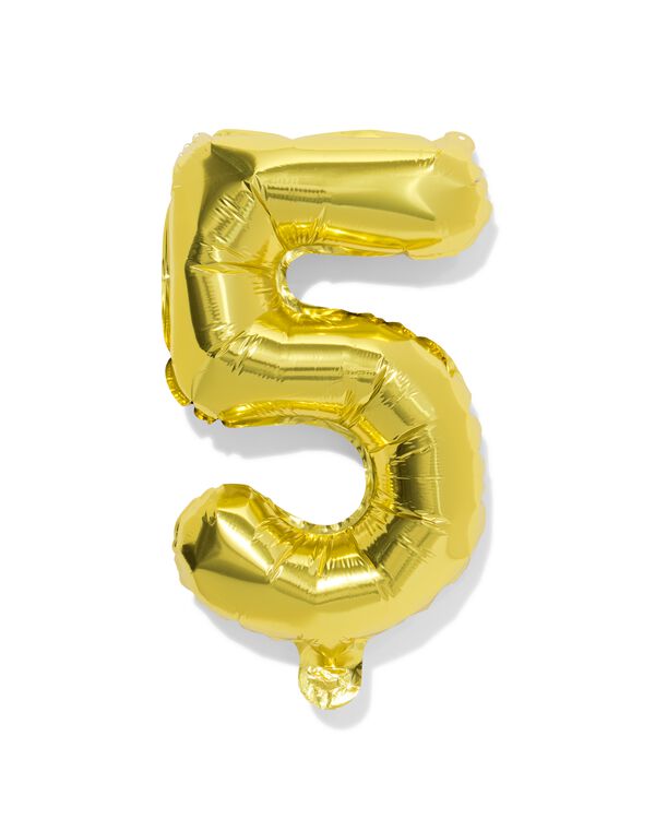 ballon aluminium chiffre 5 30cm dor&eacute; - 14260026 - HEMA
