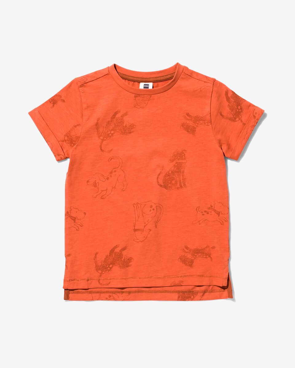 t-shirt enfant chien marron - 1000030825 - HEMA
