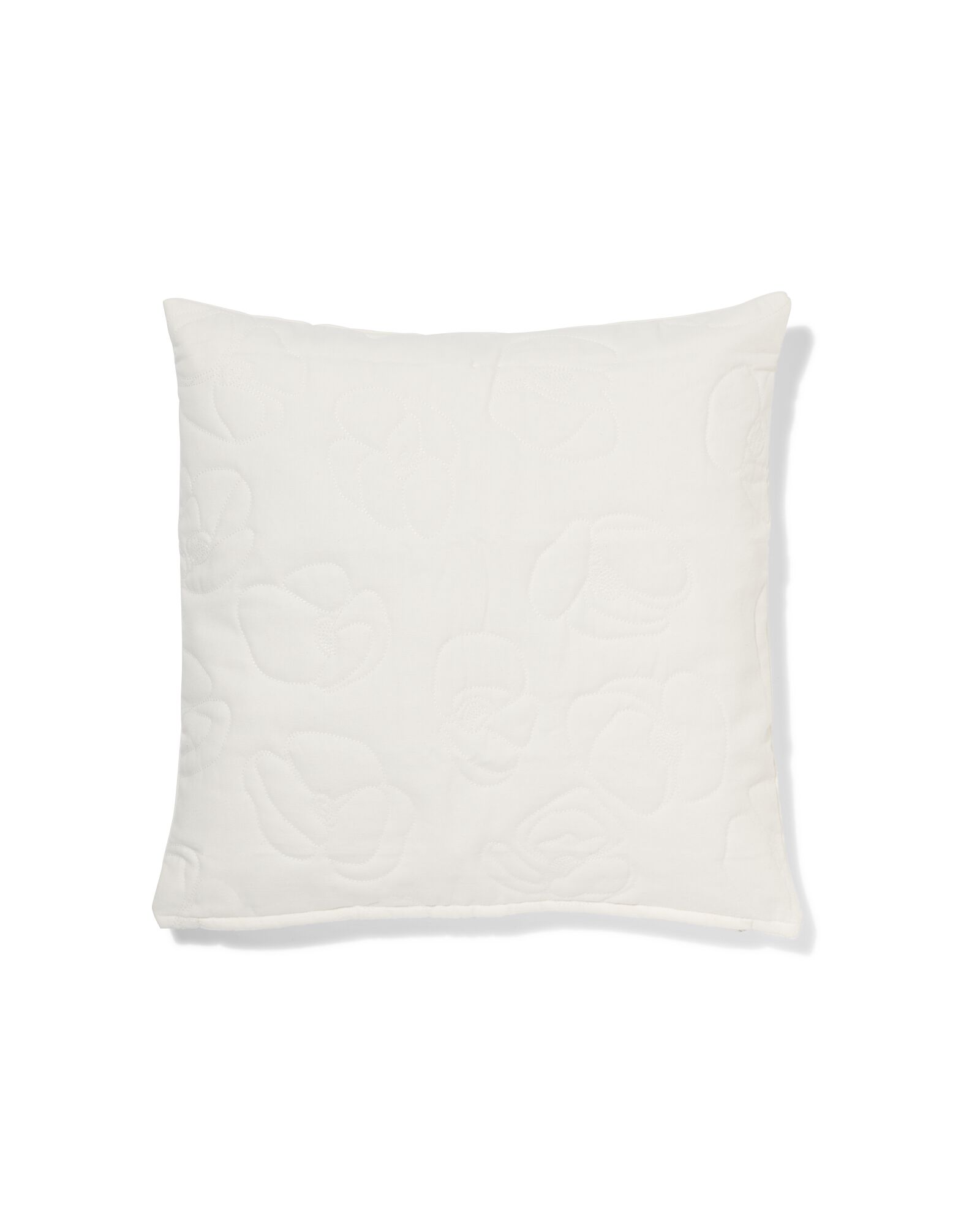 housse de coussin 50x50cm coton matelass&eacute; blanc - 7326004 - HEMA
