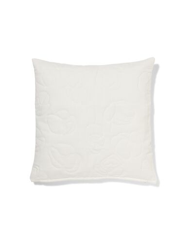 housse de coussin 50x50cm coton matelass&eacute; blanc - 7326004 - HEMA