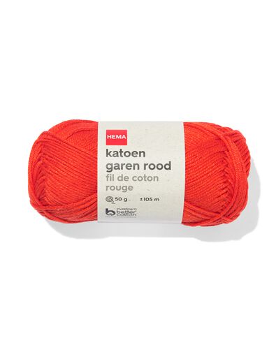 Baumwollgarn, 50 g, 105 m, Rot - 60760013 - HEMA