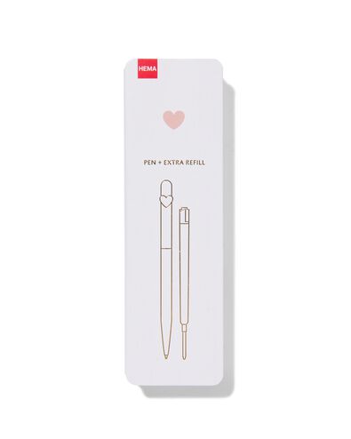 stylo &agrave; bille - encre bleue avec recharge - 14490052 - HEMA