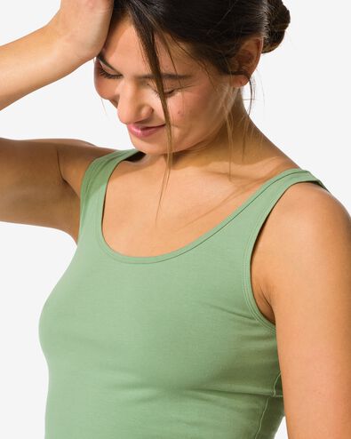 Damenunterhemd aus Baumwolle gr&uuml;n gr&uuml;n - 19602313GREEN - HEMA