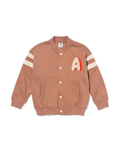 kinder sweatvest kleurblokken bruin bruin - 30744801BROWN - HEMA