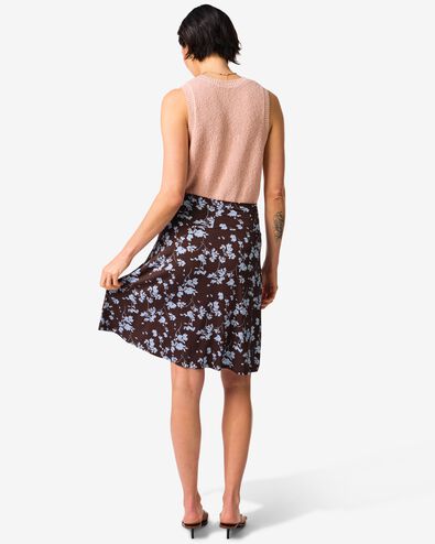 jupe femme Darly coupe classique fleurs marron fonc&eacute; marron fonc&eacute; - 36304170DARKBROWN - HEMA