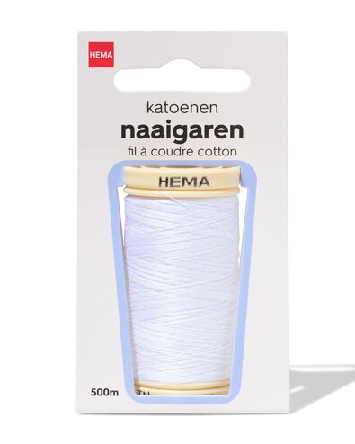 fil &agrave; coudre coton 500m blanc - 1461500 - HEMA