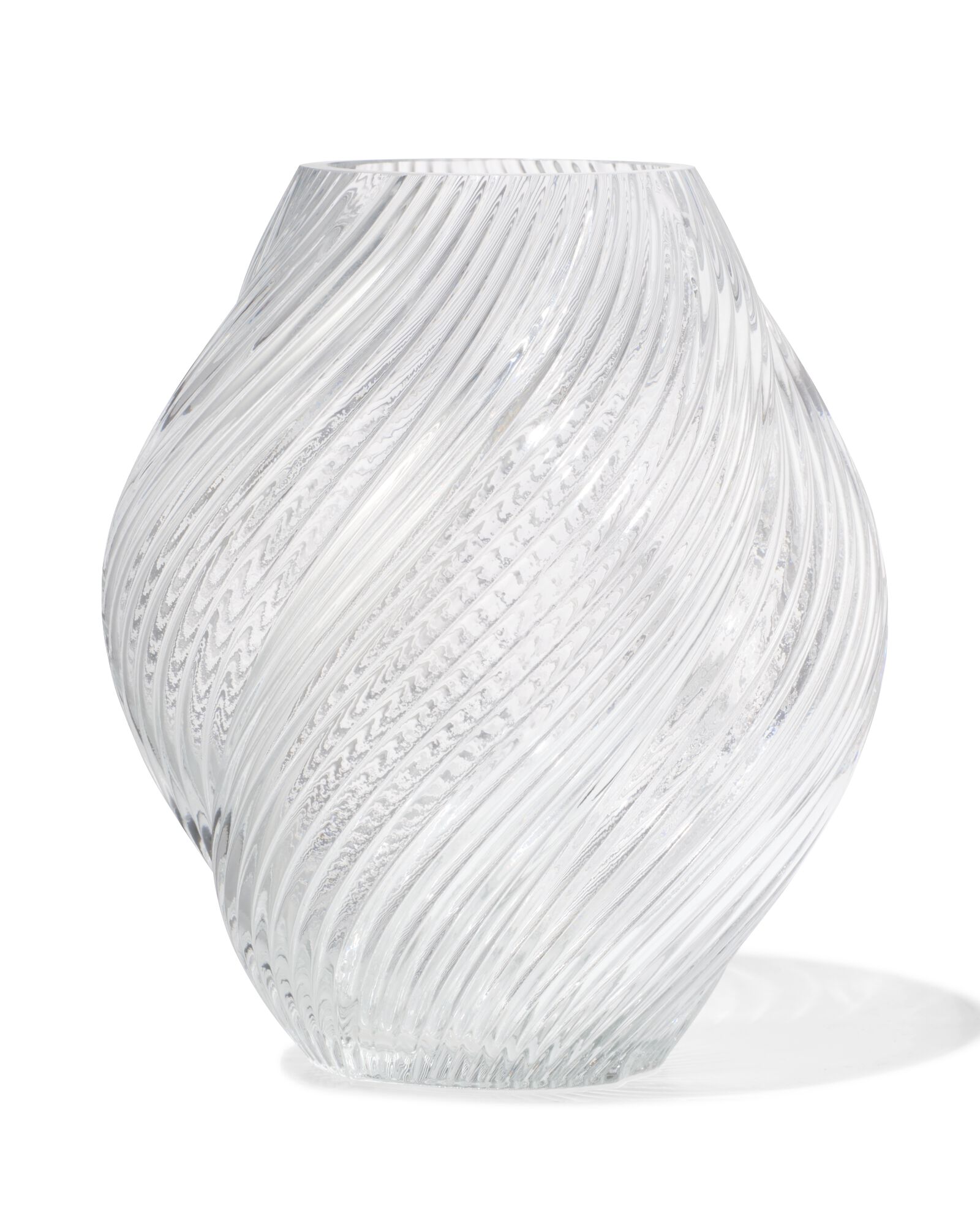 vase ⌀8x21cm torsad&eacute; r&eacute;tro transparent - 13325044 - HEMA