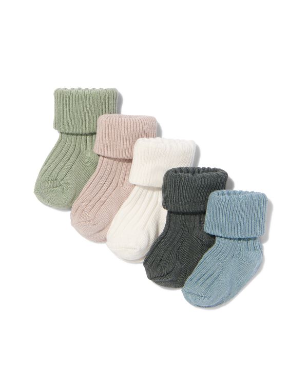 5er-Pack Baby-Socken, mit Bambus blau blau - 4790050BLUE - HEMA