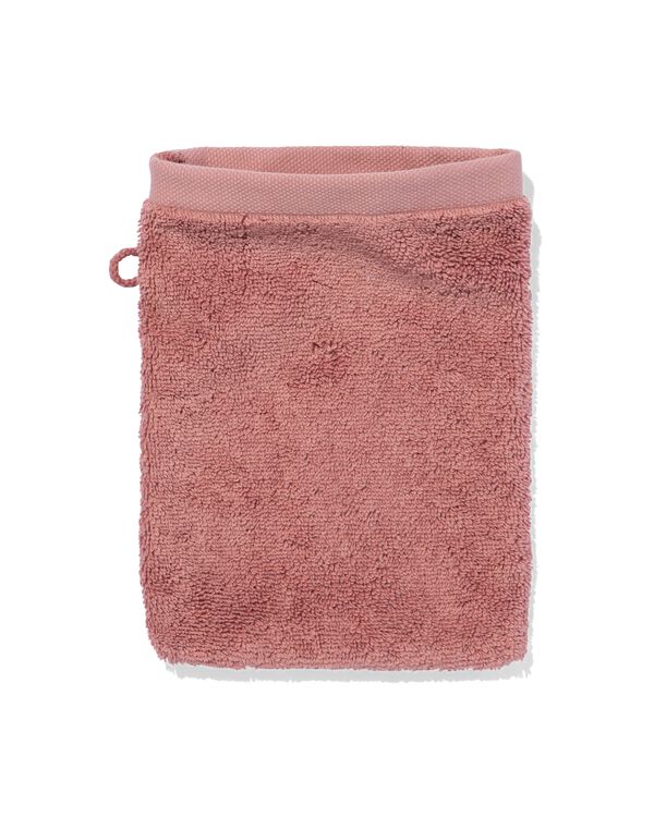 gant de toilette qualité hôtelière extra douce rose profond - 5250350 - HEMA