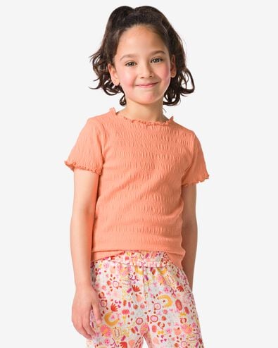kinder T-shirt koraal koraal - 30846602CORAL - HEMA