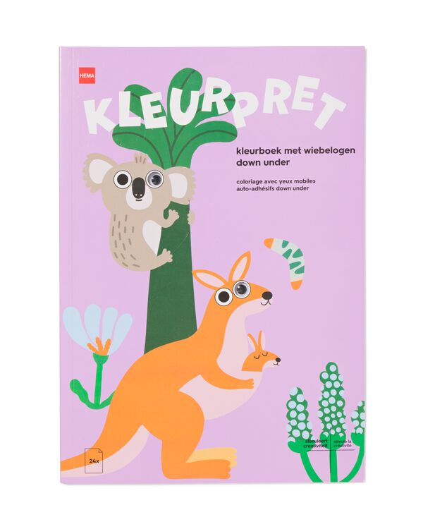 livre de coloriage 19x27cm yeux mobiles Australie - 15900430 - HEMA