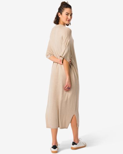 robe femme en maille avec col polo Finley sable XL - 36279549 - HEMA