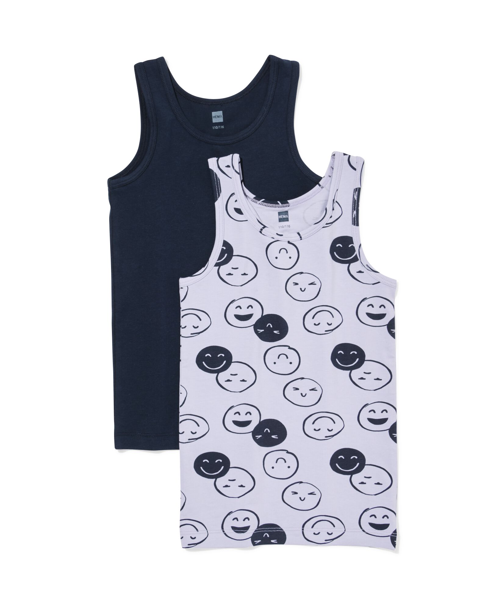 Kinder-Tops Gesichter &ndash; 2 St&uuml;ck lila lila - 19250370LILAC - HEMA