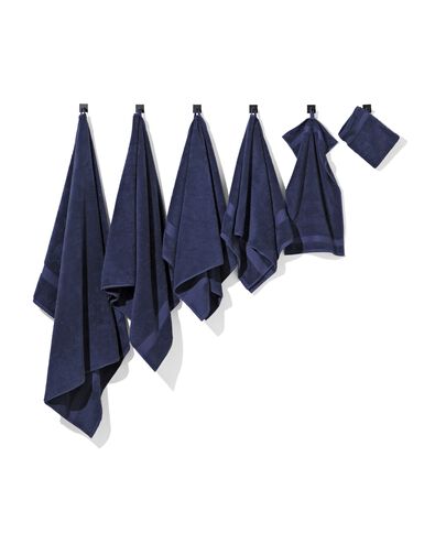 serviettes de bain - qualité supérieure bleu nuit serviette 70 x 140 - 5250392 - HEMA