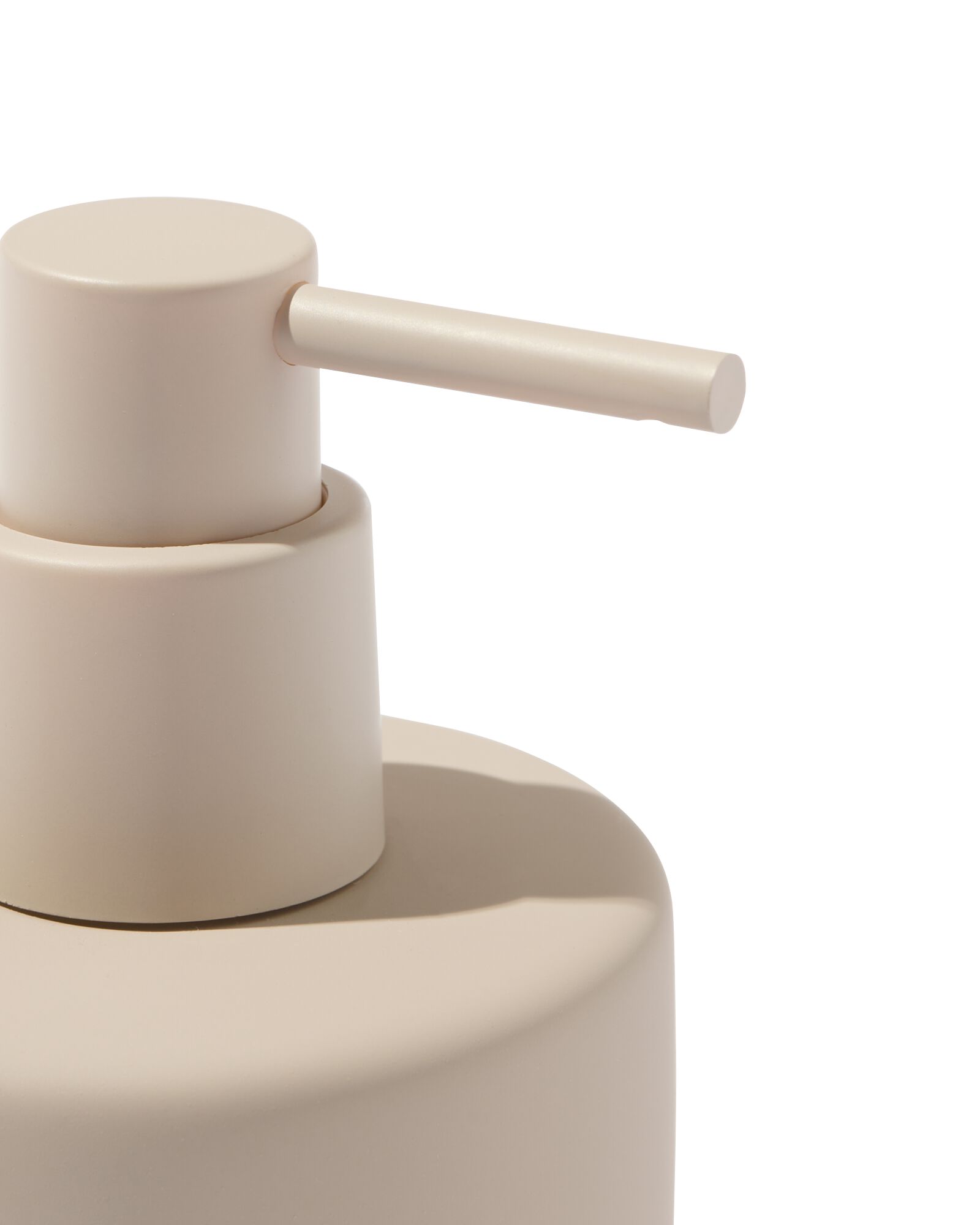 Seifenspender, Keramik, matt, sandfarben, &Oslash; 8 x 15 cm - 80330114 - HEMA