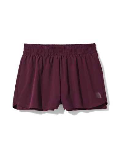 short de sport femme  bordeaux bordeaux - 36000485BURGUNDYRED - HEMA