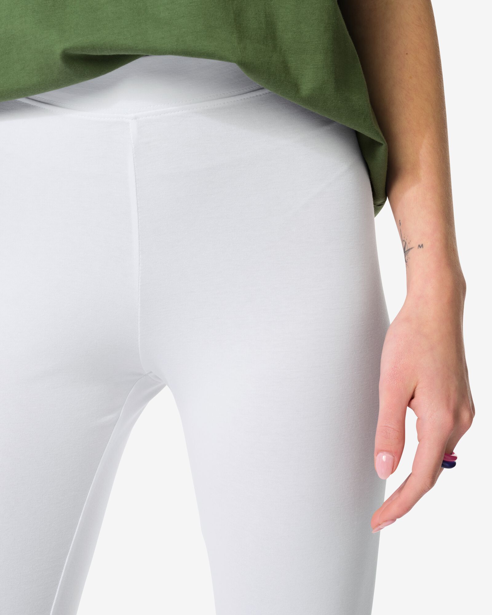 Biker-Leggings f&uuml;r Damen Nini wei&szlig; - 36268985WHITE - HEMA
