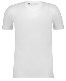 2er-Pack Herren-T-Shirts, Slim Fit, V-Ausschnitt, nahtlos weiß weiß - 1000009976 - HEMA