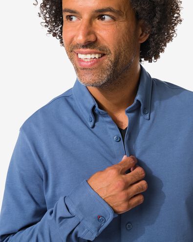 chemise homme Billy jersey bleu moyen bleu moyen - 2101740MIDBLUE - HEMA