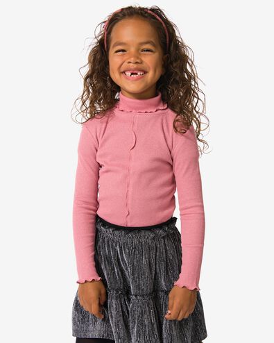 haut enfant c&ocirc;tel&eacute; paillet&eacute; rose rose - 30826704PINK - HEMA