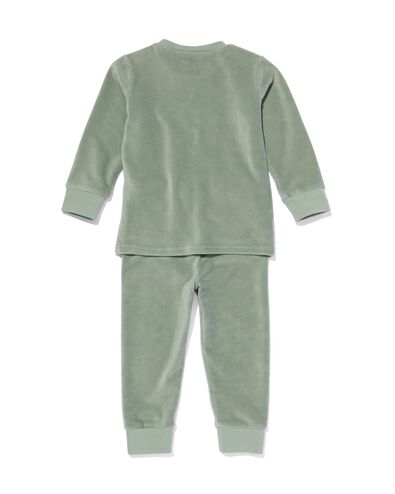 Baby-Pyjama, gerippt, Velours hellgrün 98/104 - 33397523 - HEMA