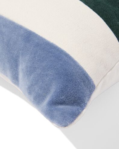 housse de coussin 50x30cm velours rayures bleue - 7325154 - HEMA
