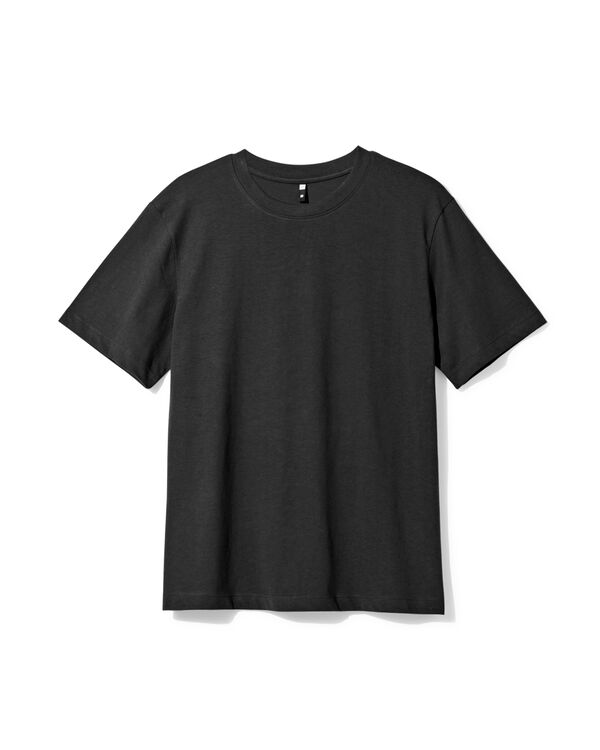 dames T-shirt Larissa regular fit  zwart zwart - 36303420BLACK - HEMA