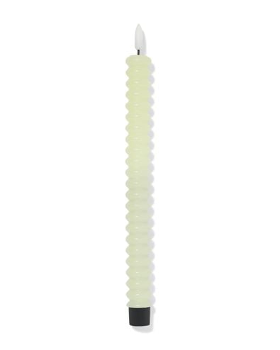 bougie longue LED ⌀2,3x29cm nervur&eacute;e vert clair - 13550125 - HEMA