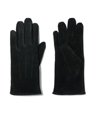 gants femme daim noir M - 16460327 - HEMA