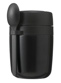 mug pour potage ou aliments 400ml inox noir - 80630535 - HEMA