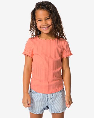 kinder T-shirt  perzik - 30816304PEACH - HEMA