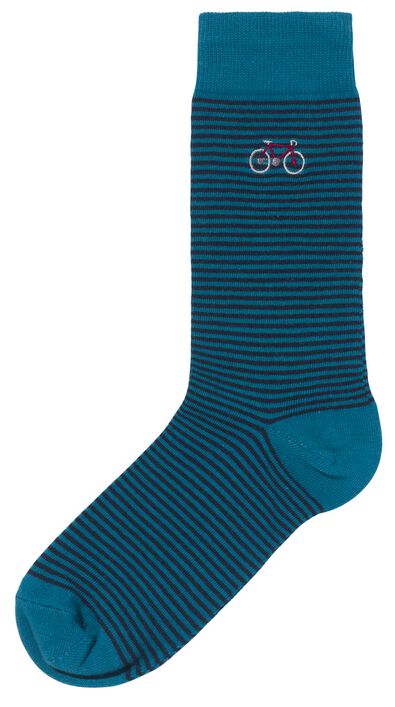 2 paires de chaussettes homme avec coton bleu bleu - 1000028322 - HEMA