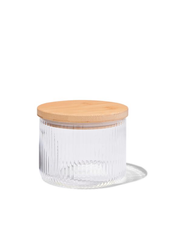 voorraadpot glas 0.7L gestreept - 80850035 - HEMA