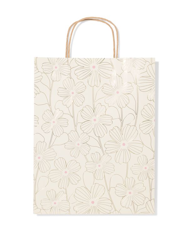 cadeautas L 31x24cm bloemen - 14700231 - HEMA