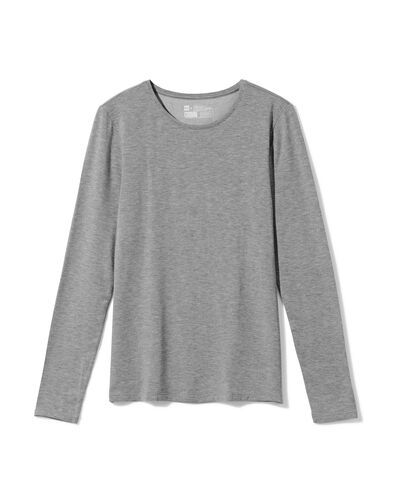 dames themo t-shirt ronde hals grijs - 36302570GREY - HEMA