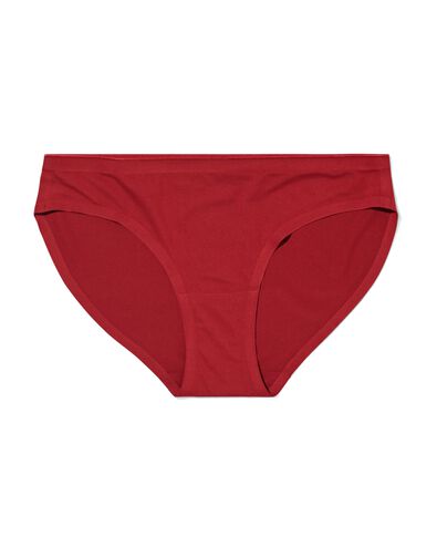 slip pour femme second skin micro rouge fonc&eacute; - 19650455DARKRED - HEMA