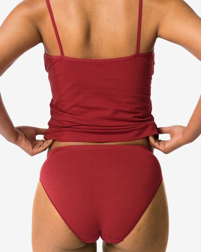 damesslip naadloos micro donkerrood - 19601514DARKRED - HEMA