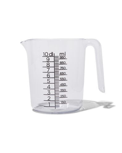 gobelet gradu&eacute; 1L plastique transparent - 80810031 - HEMA