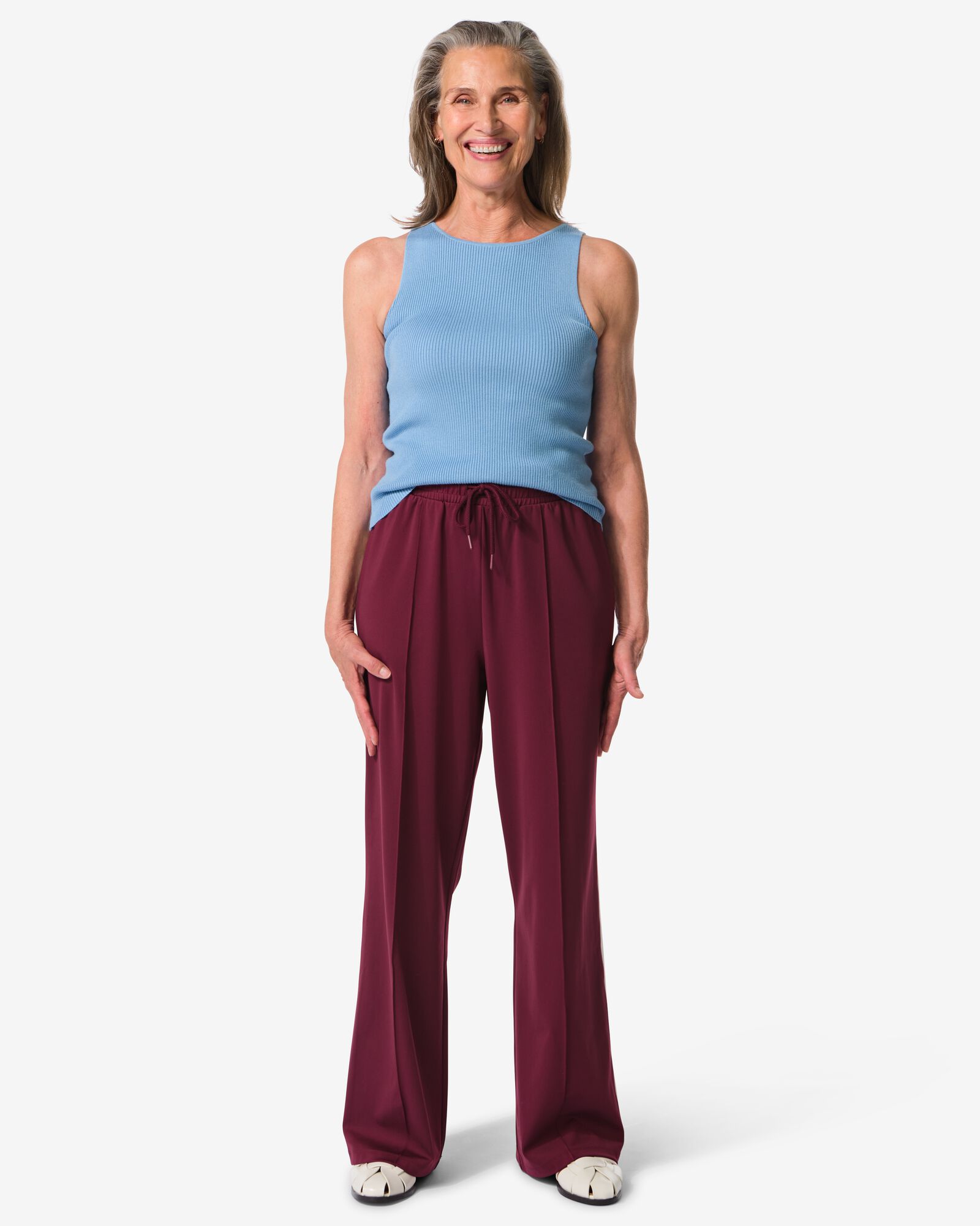 Damentop Rita, gerippt blau blau - 36202180BLUE - HEMA